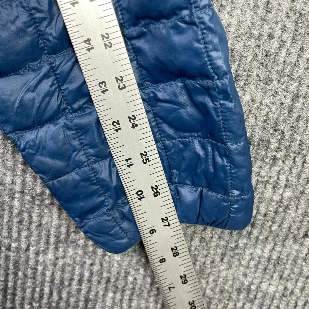 The North Face Thermoball Jacket Mens XL Blue Black Puffer Quilted Broken Zipper